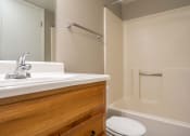 Thumbnail 11 of 20 - Typical full bathroom with shower/tub combo and vanity