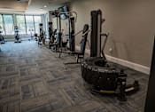 Thumbnail 13 of 30 - a workout room with weights and other exercise equipment in a building