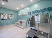 Thumbnail 26 of 74 - A kitchen with a stainless steel sink and a white counter at Waterleaf at Neely Ferry Apartments, Simpsonville, SC 29680