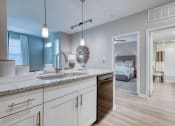 Thumbnail 27 of 39 - Sink and cabinets at Citadel at Westpointe, San Antonio, TX, 78251