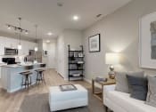Thumbnail 29 of 39 - Living room with open kitchen at Citadel at Westpointe, San Antonio, 78251