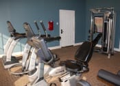 Thumbnail 23 of 34 - This is a photo of the fitness center at The Summit at Midtown in Dallas, TX.