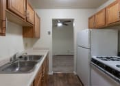 Thumbnail 18 of 56 - This is a photo of the kitchen in the 705 square foot, 1 bedroom, 1 bath apartment at Blue Grass Manor Apartments in Erlanger, KY.