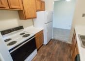 Thumbnail 39 of 56 - This is a photo of the kitchen in the 652 square foot, 1 bedroom, 1 bath A-style apartment at Blue Grass Manor Apartments in Erlanger, KY.