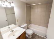 Thumbnail 36 of 56 - This is a photo of the full bathroom of the 902 square foot, 2 bedroom, 1 and a half bath apartment at Blue Grass Manor Apartments in Erlanger, KY.