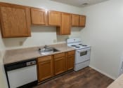 Thumbnail 25 of 56 - This is a photo of the kitchen in the 938 square foot , 2 bedroom, 2 bath apartment at Blue Grass Manor Apartments in Erlanger, KY.