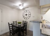 Thumbnail 18 of 40 - This is a photo of the dining area of the 515 square foot 1 bedroom apartment at Canyon Creek Apartments in Dallas, TX