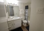 Thumbnail 25 of 40 - This is a photo of the bathroom of the 515 square foot 1 bedroom apartment at Canyon Creek Apartments in Dallas, TX