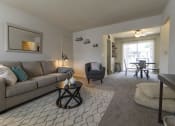 Thumbnail 11 of 35 - This is a photo of the living room in the 740 square foot 1 bedroom model apartment at Compton Lake Apartments in Mt. Healthy, OH.