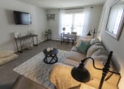 Thumbnail 10 of 35 - This is a photo of the living room in the 740 square foot 1 bedroom model apartment at Compton Lake Apartments in Mt. Healthy, OH.