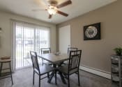 Thumbnail 13 of 35 - This is a photo of the dining room in the 740 square foot 1 bedroom model apartment at Compton Lake Apartments in Mt. Healthy, OH.