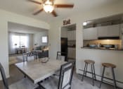 Thumbnail 12 of 35 - This is a photo of the dining room in the 740 square foot 1 bedroom model apartment at Compton Lake Apartments in Mt. Healthy, OH.