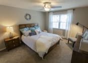Thumbnail 14 of 35 - This is a photo of the bedroom in the 740 square foot 1 bedroom model apartment at Compton Lake Apartments in Mt. Healthy, OH.