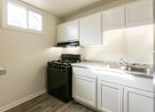 Thumbnail 28 of 62 - This is a photo of the kitchen in the 550 square foot 1 bedroom, 1 bath patio apartment at College Woods Apartments in the North College Hill neighborhood of Cincinnati, OH.