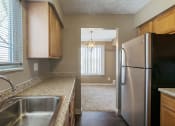 Thumbnail 10 of 77 - This is a photo of the kitchen of an upgraded 650 square foot, 1 bedroom apartment at Deer Hill Apartments in Cincinnati, OH.