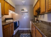 Thumbnail 13 of 77 - This is a photo of the kitchen in the 950 square foor, 2 bedroom apartment at Deer Hill Apartments in Cincinnati, OH.