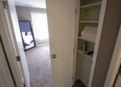 Thumbnail 61 of 77 - This is a photo of the hallway linen closet in the 950 square foor, 2 bedroom apartment at Deer Hill Apartments in Cincinnati, OH.