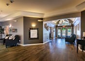 Thumbnail 71 of 82 - View of the hallway and leasing office in the resident clubhouse at Fairfield Pointe Apartments in Fairfield, Ohio.