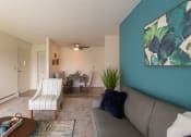 Thumbnail 15 of 44 - This is a photo of the dining area from the living room in the 705 square foot 2 bedroom, 1 bath apartment at Lisa Ridge Apartments in the Westwood neighborhood of Cincinnati, Ohio.