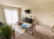 Thumbnail 18 of 44 - This is a photo of the living room in the 705 square foot 2 bedroom, 1 bath apartment at Lisa Ridge Apartments in the Westwood neighborhood of Cincinnati, Ohio.