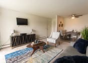 Thumbnail 17 of 44 - This is a photo of the living room and dining area in the 705 square foot 2 bedroom, 1 bath apartment at Lisa Ridge Apartments in the Westwood neighborhood of Cincinnati, Ohio.