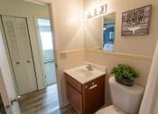 Thumbnail 29 of 44 - This is a photo of the bathroom in the 705 square foot 2 bedroom, 1 bath apartment at Lisa Ridge Apartments in the Westwood neighborhood of Cincinnati, Ohio.