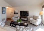 Thumbnail 146 of 147 - This is a photo of the living room in the 1016 square foot, 2 bedroom, 2 bath Nautica floor plan at Nantucket Apartments in Loveland, OH.