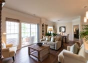 Thumbnail 28 of 147 - This is a photo of the living room and dining area in the 2 bedroom, 2 bath Islander floor plan at Nantucket Apartments in Loveland, OH.