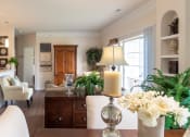 Thumbnail 34 of 147 - This is a photo of the living room from the dining area in the 2 bedroom, 2 bath Islander floor plan at Nantucket Apartments in Loveland, OH.
