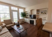 Thumbnail 52 of 147 - This is a photo of the living room in the 1242 square foot, 2 bedroom, 2 and 1/2 bath Spinnaker floor plan at Nantucket Apartments in Loveland, OH.
