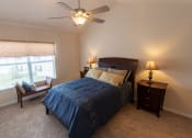 Thumbnail 60 of 147 - This is a photo of the primary bedroom in the 1242 square foot, 2 bedroom, 2 and 1/2 bath Spinnaker floor plan at Nantucket Apartments in Loveland, OH.