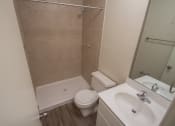 Thumbnail 31 of 78 - This is a photo of the bathroom with stand up shower in a 849 square foot 2 bedroom, 2 bath apartment at Park Lane Apartments in Cincinnati, OH.