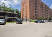 Thumbnail 78 of 78 - This is a photo of the building exterior showing the parking garage to Park Lane Apartments in Cincinnati, OH.