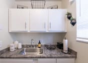 Thumbnail 2 of 29 - This is a picture of the kitchen in a 576 sq foot 1 bedroom, 1 bath apartment at Red Bank Reserve in the Madisonville neighborhood of Cincinnati, Ohio.