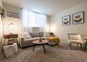 Thumbnail 11 of 29 - This is a picture of the living room in a 576 sq foot 1 bedroom, 1 bath apartment at Red Bank Reserve in the Madisonville neighborhood of Cincinnati, Ohio.