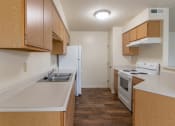 Thumbnail 10 of 98 - This is photo of the kitchen in the 852 square foot, 1 bedroom Fairlawn floor plan at Trails of Saddlebrook Apartments in Florence, KY.