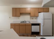 Thumbnail 9 of 98 - This is photo of the kitchen in the 852 square foot, 1 bedroom Fairlawn floor plan at Trails of Saddlebrook Apartments in Florence, KY.