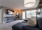 Thumbnail 23 of 98 - This is a photo of the living room in the 1226 square foot 3 bedroom, 2 bath Hambletonian at Trails of Saddlebrook Apartments in Florence, KY.