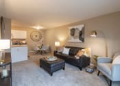 Thumbnail 30 of 75 - This is a photo of the living room of the 890 square foot 2 bedroom, 2 bath Liberty at Washington Place Apartments in in Miamisburg, Ohio in Washington Township.