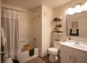 Thumbnail 31 of 57 - This is a photo of the bathroom of the 1100 square foot 2 bedroom Kettering floor plan at Washington Park Apartments in Centerville, OH.