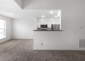 Thumbnail 12 of 57 - This is a photo of the dining room and kitchen of the 1100 square foot 2 bedroom, 2 bath Eaton floor plan at Washington Park Apartments in Centerville, OH.