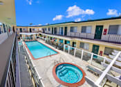 Thumbnail 5 of 19 - a view of the pool at Olive Tree Apartments, Torrance, CA