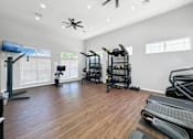 Thumbnail 39 of 51 - the gym has plenty of exercise equipment and windows at 92West, West Des Moines, 50266  