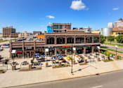 Thumbnail 23 of 23 - an aerial view of a restaurant with a city in the background at Ballyard Lofts, Indigo Living