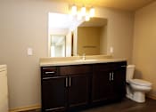 Thumbnail 9 of 20 - Modern Bathroom with Framed Mirror at Cedarbrooke Place , Iowa