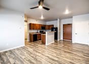 Thumbnail 32 of 56 - Living rom along with ceiling fan at Meadowlark Place Apartments, Grimes