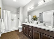 Thumbnail 5 of 69 - a bathroom with a sink and a shower and a toilet at Converge NW, Waukee Iowa  