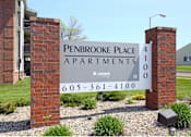 Thumbnail 29 of 33 - a sign for pentrooke place apartments in front of a building at Penbrooke Place Apartments, South Dakota