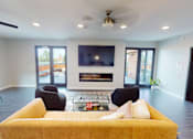 Thumbnail 16 of 27 - Fireplace Lounge at Canary Lofts, Des Moines, IA, 50311