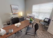 Thumbnail 30 of 32 - A conference room with a long table, chairs, and a framed picture on the wall. at The Barclay Apartments, Altoona, IOWA